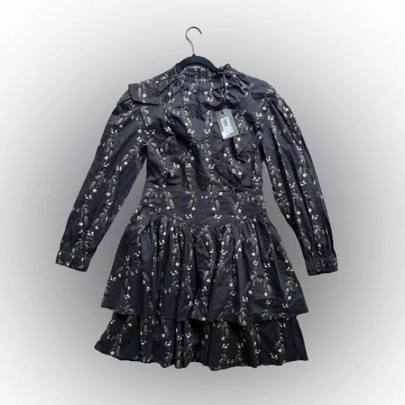 all saints black floral dress WW40860] Alice McCall